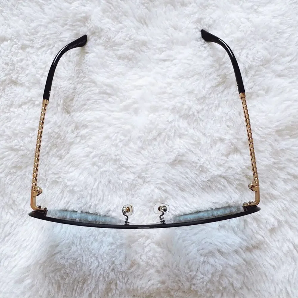 Jasmine Clear Blue Sleek Single-Lens Sunglasses
